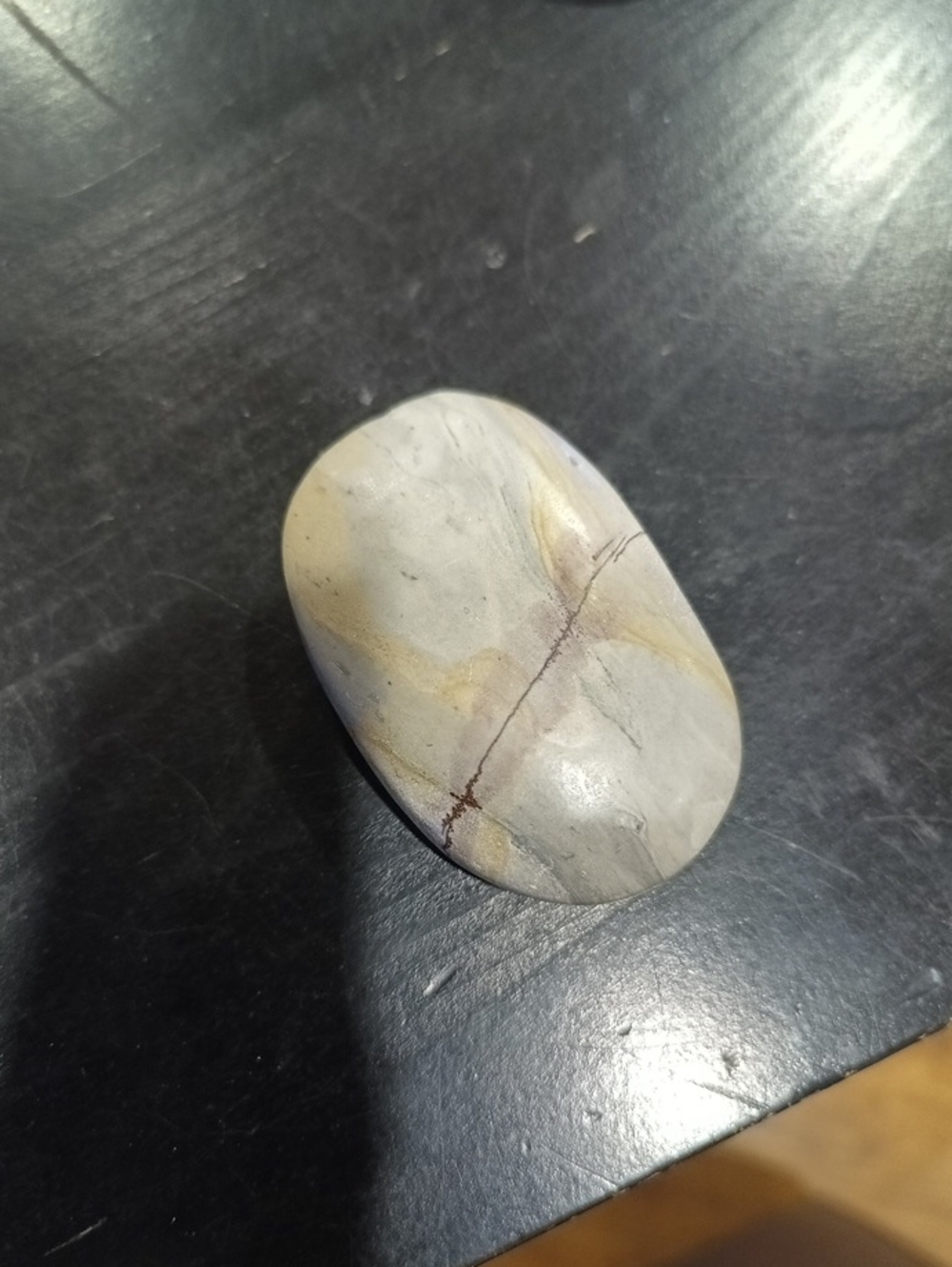 Picture Jasper Crystal Palm Stone